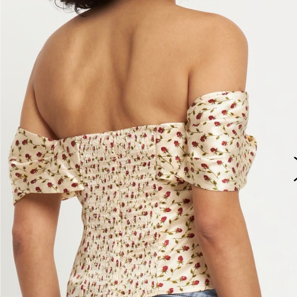 NWOT Reformation off shoulder top floral print - Picture 7 of 11